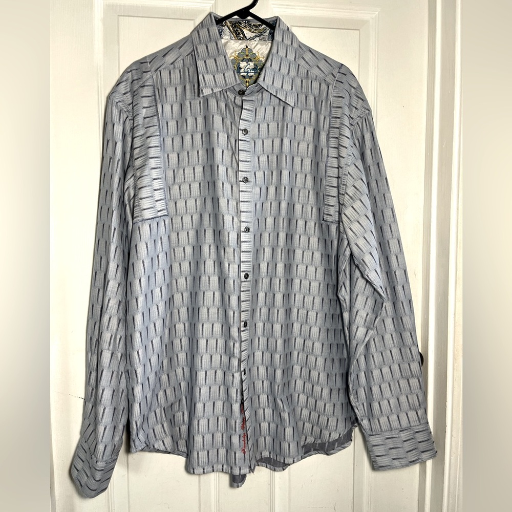 Robert Graham  Gray Men’s Long Sleeve Button Up Shirt‎ Sz 2XL